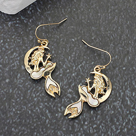 Mother Of Pearl Mermaid Dangle Earrings