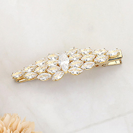 Marquise CZ Stone Embellished Alligator Snap Hair Clip