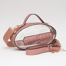 Football Shaped Transparent Crossbody Bag