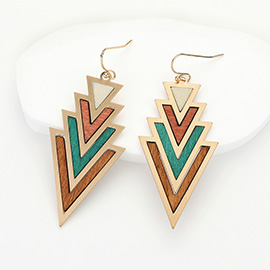 Wood Arrow Dangle Earrings