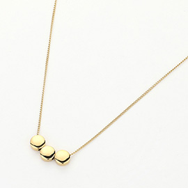 Stainless Steel Triple Disc Pendant Necklace