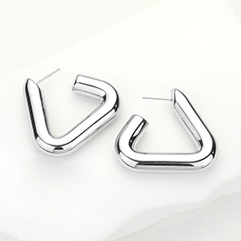 Stainless Steel Triangle Hoop Earrings