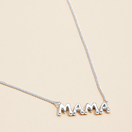 Semi Fine Collection - 18K Gold Dipped Brass Metal MAMA Message Pendant Necklace