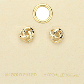 18K Gold Filled Knot Stud Earrings