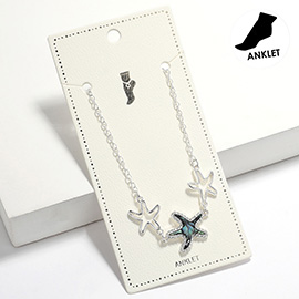 Abalone Starfish Pointed Anklet