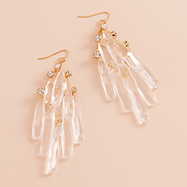 Resin Chandelier Dangle Earrings