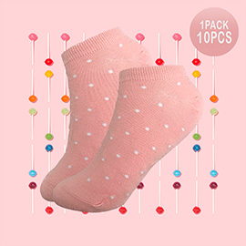 10Pairs - Polka Dot Patterned Socks