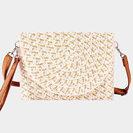 Multi Color Straw Clutch Bag / Crossbody Bag