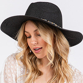 Confetti Braided Chain Band Straw Hat