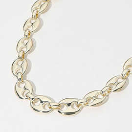 14K Gold Plated Mariner Link Chain Necklace