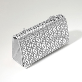 Bling Studded Geometric Pattern Evening Clutch Bag / Crossbody Bag