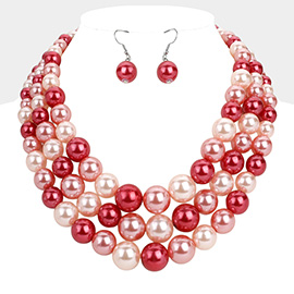 Pearl Layered Chunky Necklace