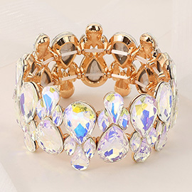 Teardrop Cluster Stretch Evening Bracelet