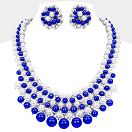 Pearl Embellished Collar Necklace