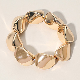 Metal Pebble Stretch Bracelet