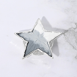 Colored Metal Star Magnetic Brooch