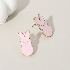 Enamel Easter Bunny Stud Earrings