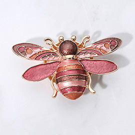 Colored Metal Honey Bee Magnetic Brooch