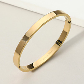 Stainless Steel Hinged Bangle Bracelet