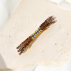 Stone Paved Criss Cross Bar Barrette