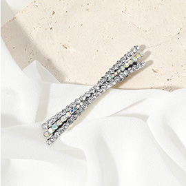 Stone Paved Criss Cross Bar Barrette