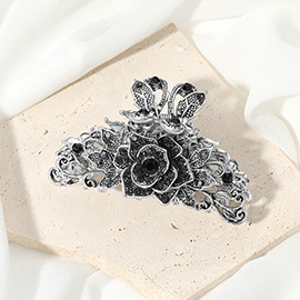 Stone Paved Rose Vine Hair Claw Clip