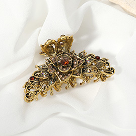 Stone Paved Rose Vine Hair Claw Clip