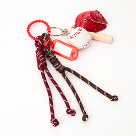 Baseball Name Tag Keychain / Bag Charm