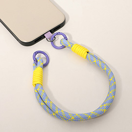 Candy Color Double Loop Phone Wrist Strap / Keychain