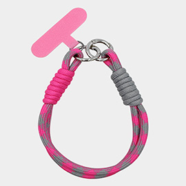 Candy Color Double Loop Phone Wrist Strap / Keychain