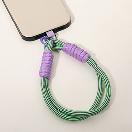 Candy Color Double Loop Phone Wrist Strap / Keychain