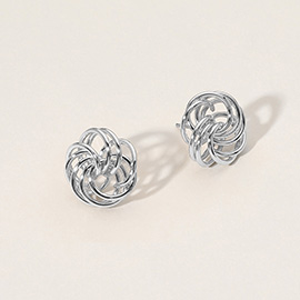 Metal Wire Cluster Stud Earrings