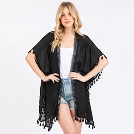 Crochet Tassel Trip Cover Up Poncho