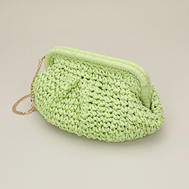 Weave Dumpling Hand Bag / Clutch / Crossbody Bag