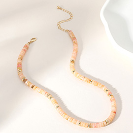 Dainty Feminine Faceted Beaded Necklace