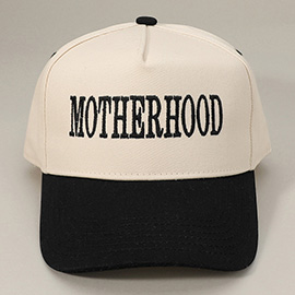 MOTHERHOOD Message Embroidered Baseball Cap