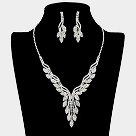 Rhinestone Paved Marquise Embellished Necklace