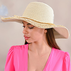 Wide Brim Woven Floppy Sun Hat