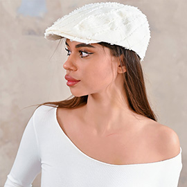 Fray Detail Newsboy Hat