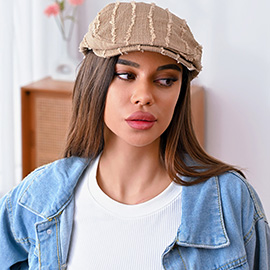 Fray Detail Newsboy Hat