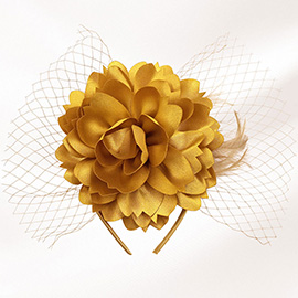 Flower Veil Fascinator / Headband