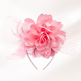 Flower Veil Fascinator / Headband