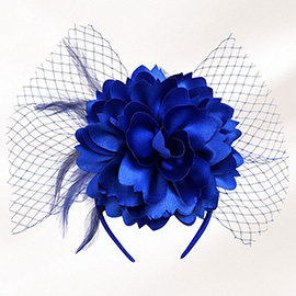 Flower Veil Fascinator / Headband