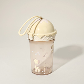 Kids Ice Cream Cone Shaped Water Bottle Tumbler