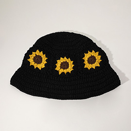 Sunflower Crochet Bucket Hat