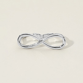 SECRET BOX_Sterling Silver Dipped Infinity Two Finger Ring