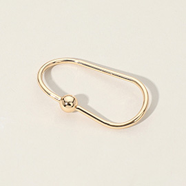 SECRET BOX_14K Gold Dipped Ball Pointed Two Finger Ring