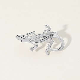 SECRET BOX_Sterling Silver Dipped Lizard Two Finger Ring