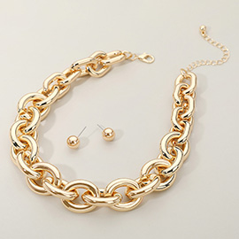 Chunky Metal Chain Necklace