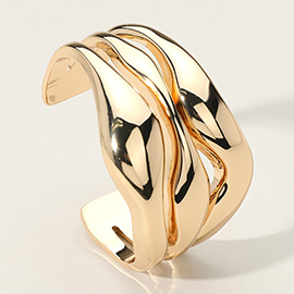 Metal Abstract Cuff Bracelet